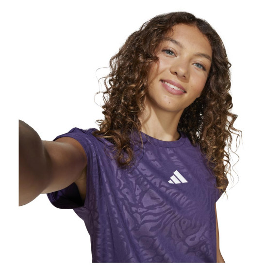 Adidas Παιδική κοντομάνικη μπλούζα All Sports Animal Print Crop Tee